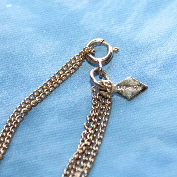 Sarah Coventry Vintage Gold-tone Multi-layer Stationed Twist Chain Necklace 18in - Picture 5 of 6